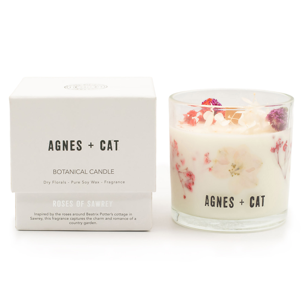 Agnes + Cat kaars Roses of Sawrey