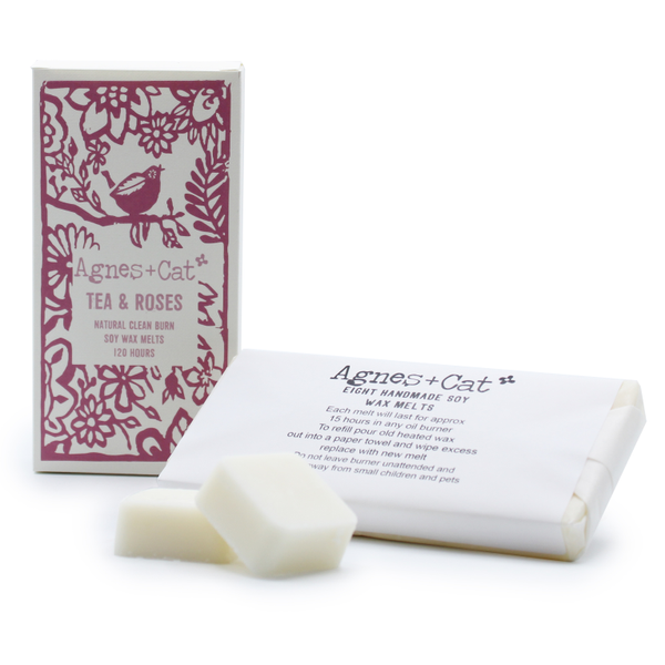 Agnes + Cat Cadeaubox van 8 wax melts Thee + Rozen