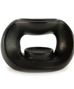Ceramic Zen Oil Burner - Oval Pebble - Matt Black