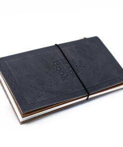 Handgemaakt Leren Notitieboek - My Little Black Book - Zwart