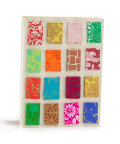 Lokta Mini Tiles Notitieboek – Medium (15x12cm) – 45 Bladen – Natuurlijk